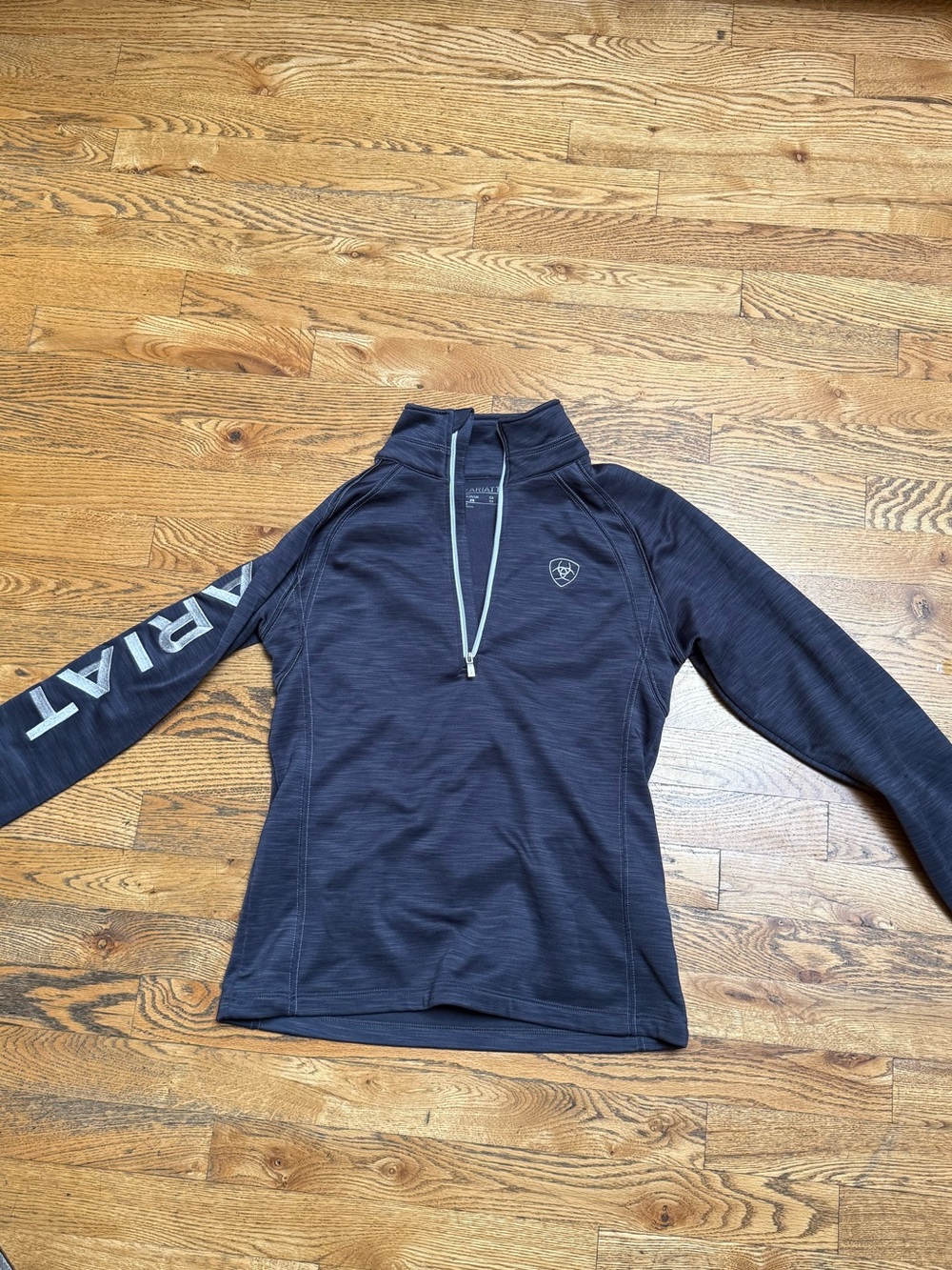 Ariat Navy Black Quarter-Zip Performance Top
